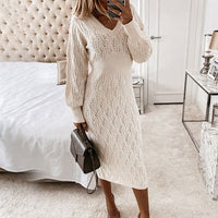 COZY KNIT MIDI DRESS