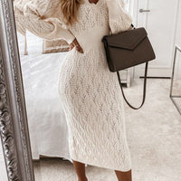 COZY KNIT MIDI DRESS