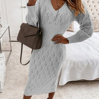 COZY KNIT MIDI DRESS