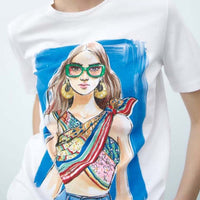 NICOLE PRINTED T-SHIRT