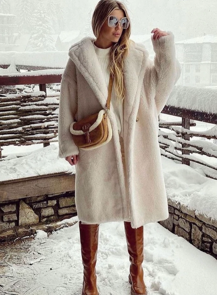 Rosalin Eco Fur Bear Overcoat