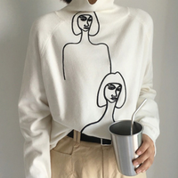 Abstract Print Sweater