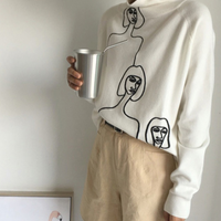 Abstract Print Sweater