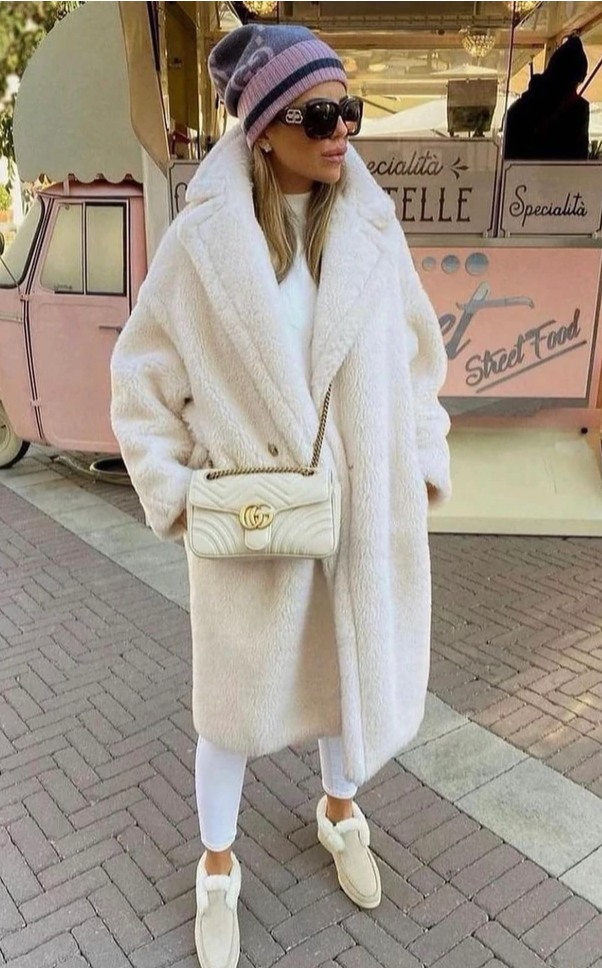 Rosalin Eco Fur Bear Overcoat