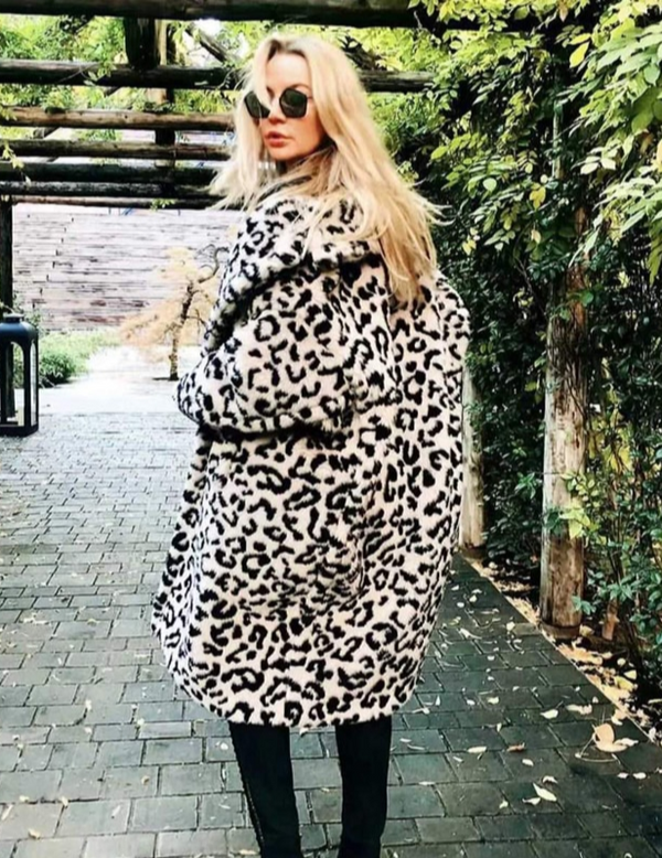 Leopard Eco Fur Bear Overcoat