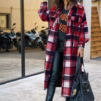 Molly Long Plaid Shirt&Woolen Coat