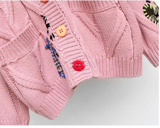 Luisa Warm Knitted Sweater&Embroidery