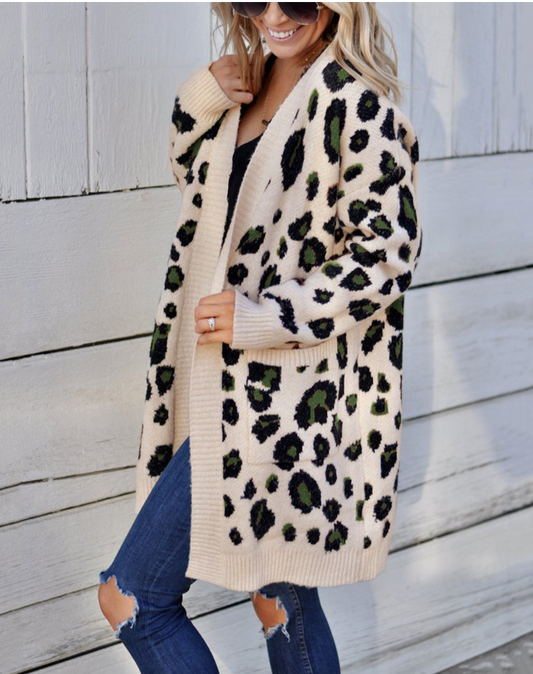 Judy Long Leopard Cardigan