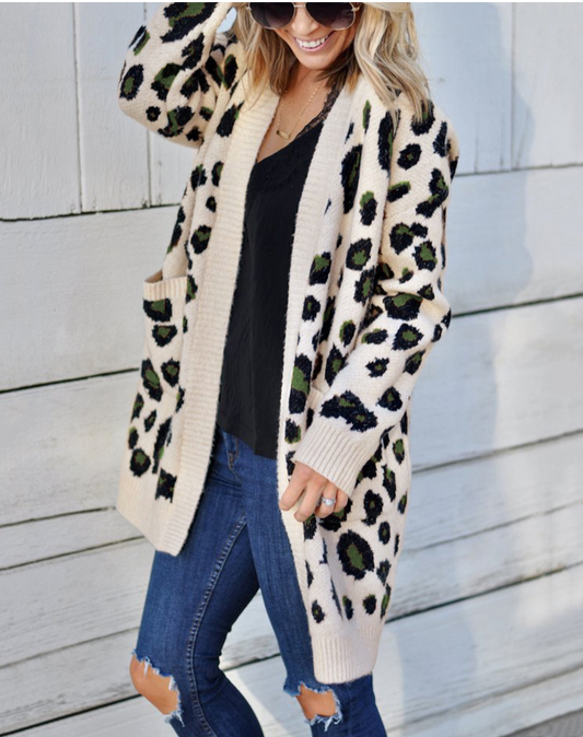 Judy Long Leopard Cardigan