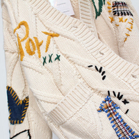 Luisa Warm Knitted Sweater&Embroidery