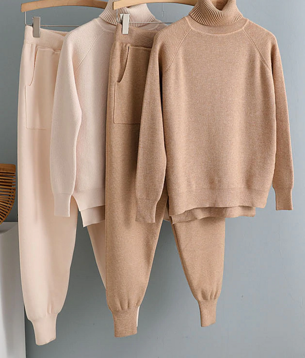 Jerry Knitted  Sweater&Pants 2 Pieces Set