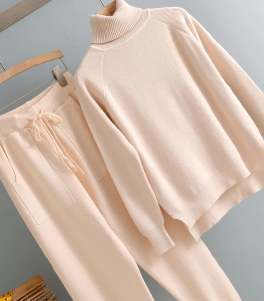 Jerry Knitted  Sweater&Pants 2 Pieces Set