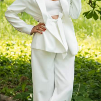 Rebecca Blazer&Straight Pants Set