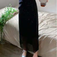 SEQUINED MIDI SKIRT