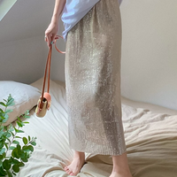 SEQUINED MIDI SKIRT