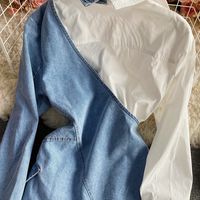 Hannah irregular denim shirt