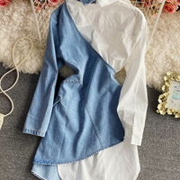 Hannah irregular denim shirt