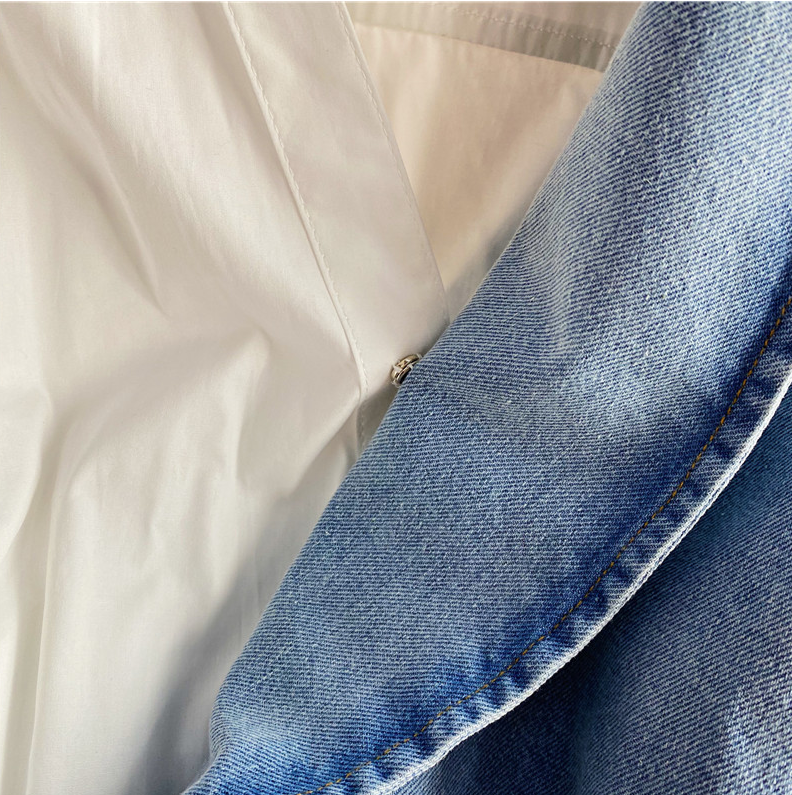 Hannah irregular denim shirt