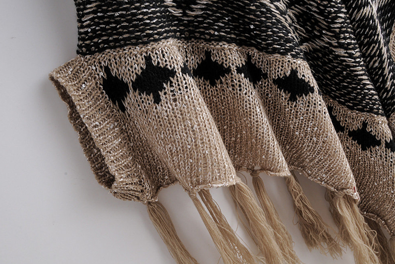 Vilena Warm Plaid Capes&Poncho