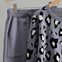 Zena Leopard Knitted Sets&Suit