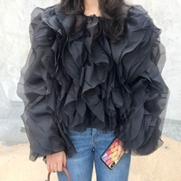 Elegant Ruffles Chiffon Blouses