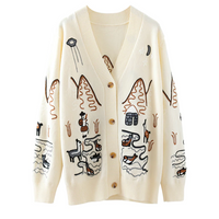 Embroidery knitted Cardigan