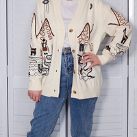 Embroidery knitted Cardigan