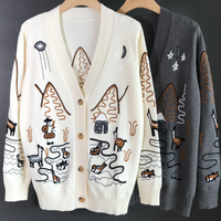 Embroidery knitted Cardigan