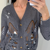 Embroidery knitted Cardigan