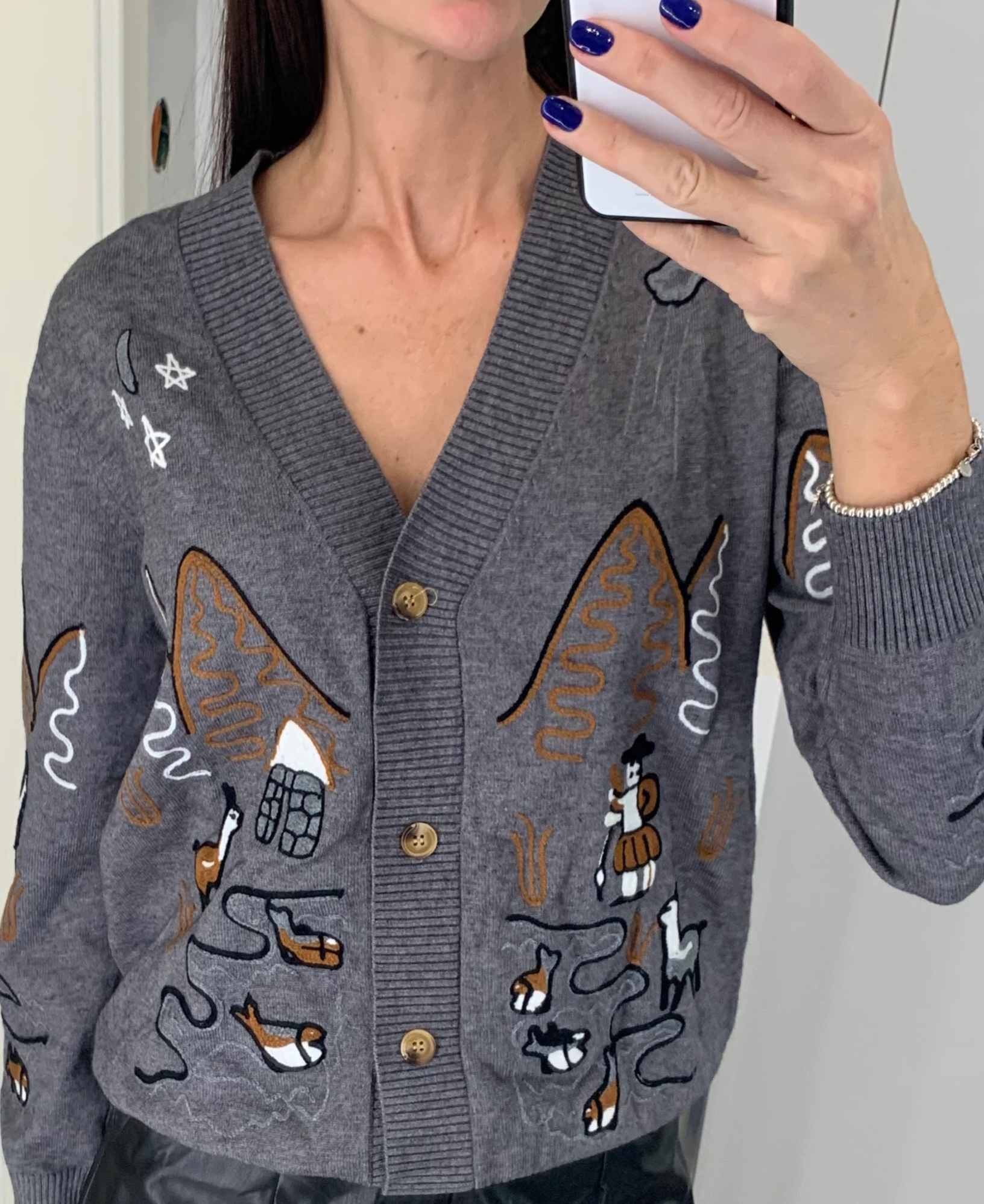 Embroidery knitted Cardigan