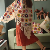 Handmade Retro Knit Shawl