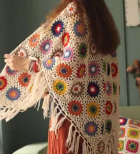 Handmade Retro Knit Shawl