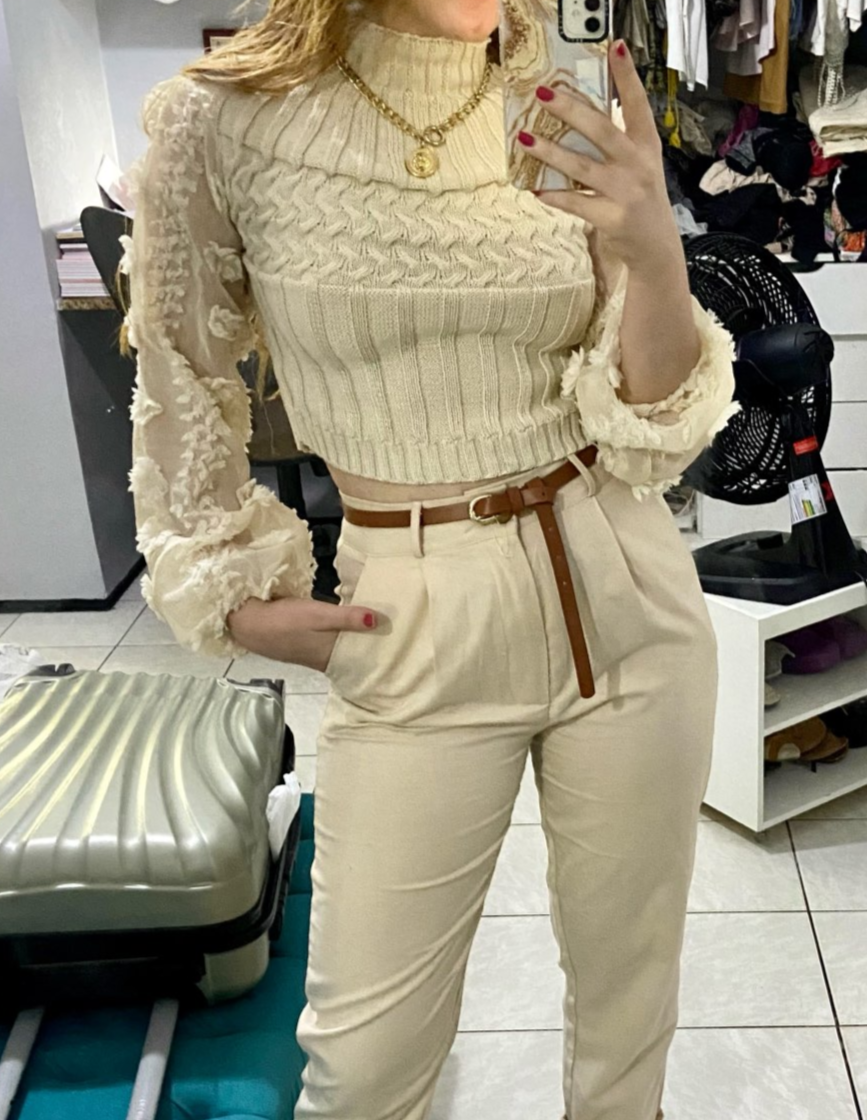 Leyla Short Knitting Sweater