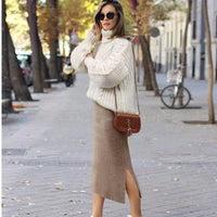 KNIT MIDI SKIRT