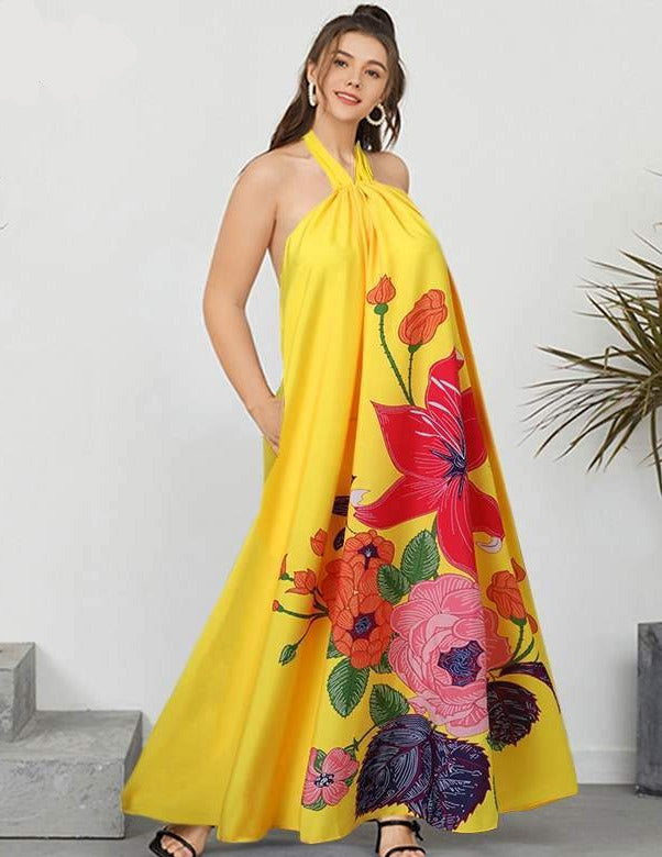 DOREEN HALTER DRESS /plus size/