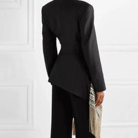 Vivian Asymmetric Embroidered Jacket