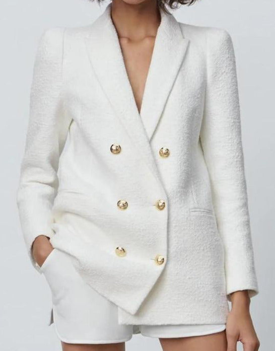 NOELLA WHITE TWEED BLAZER