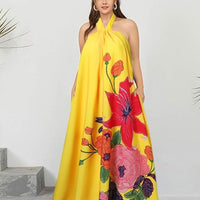 DOREEN HALTER DRESS /plus size/