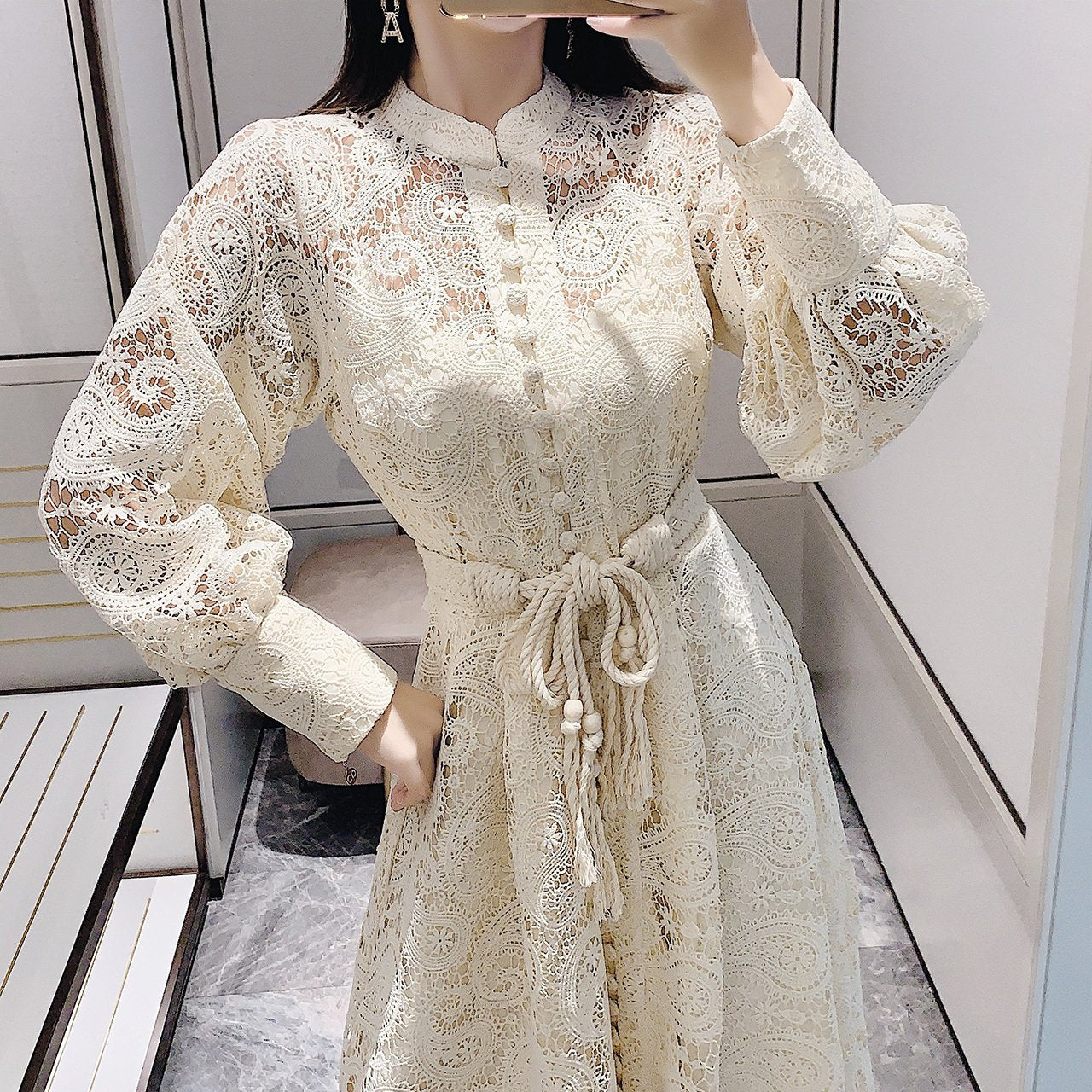 MARGO PATCHWORK MIDI DRESS