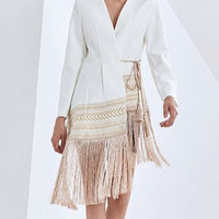 Vivian Asymmetric Embroidered Jacket