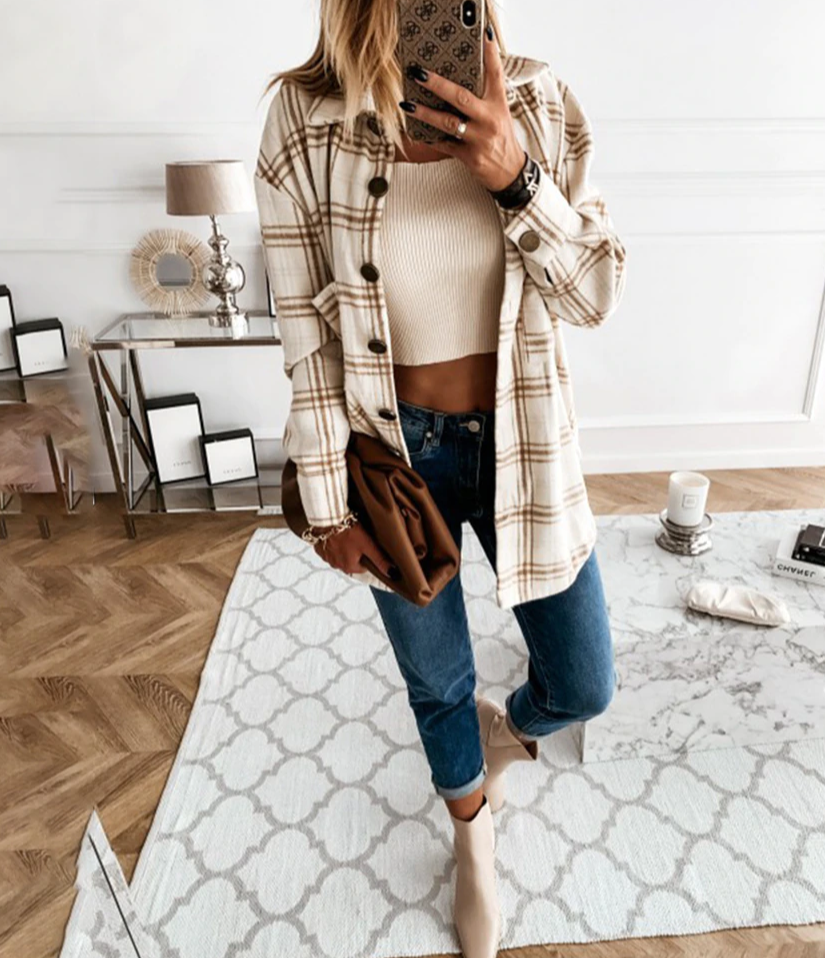 Lydia Long Plaid Shirt