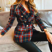 Red Stile Plaid Blazer