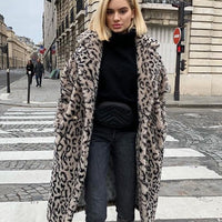 LEOPARD ECO FUR COAT