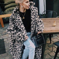 LEOPARD ECO FUR COAT