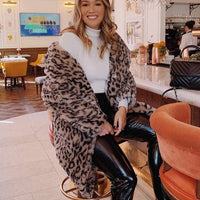 LEOPARD ECO FUR COAT
