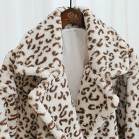 LEOPARD ECO FUR COAT