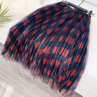 Linda Pleated Checked Skirt