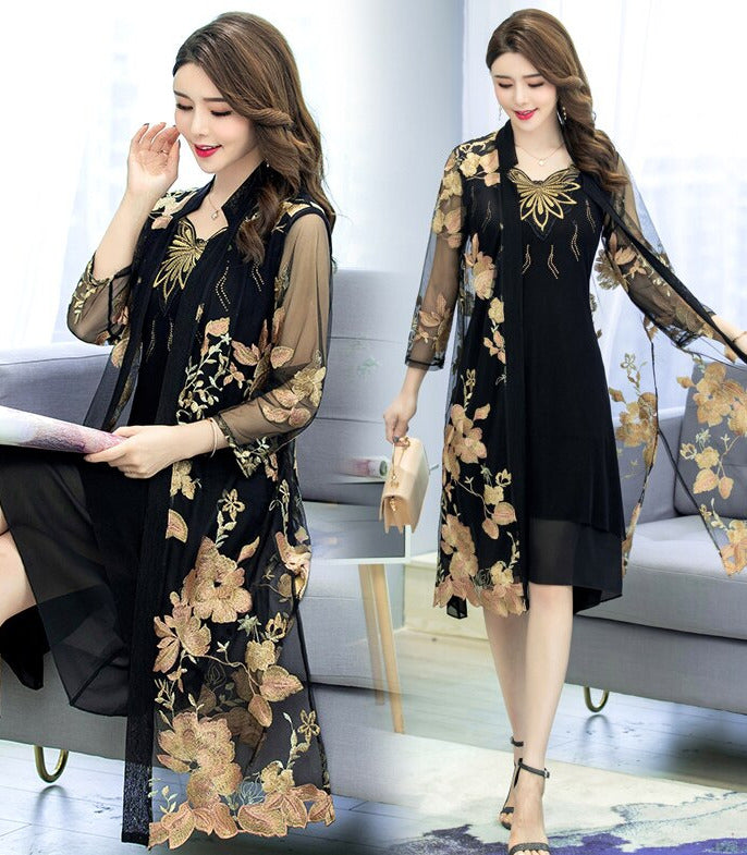Aysha Long Lace Cargidan&Kimono