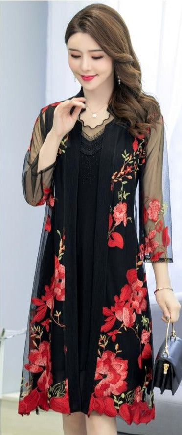 Aysha Long Lace Cargidan&Kimono
