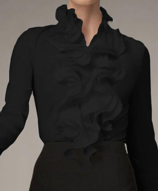 Zoya Office Blouse Ruffles